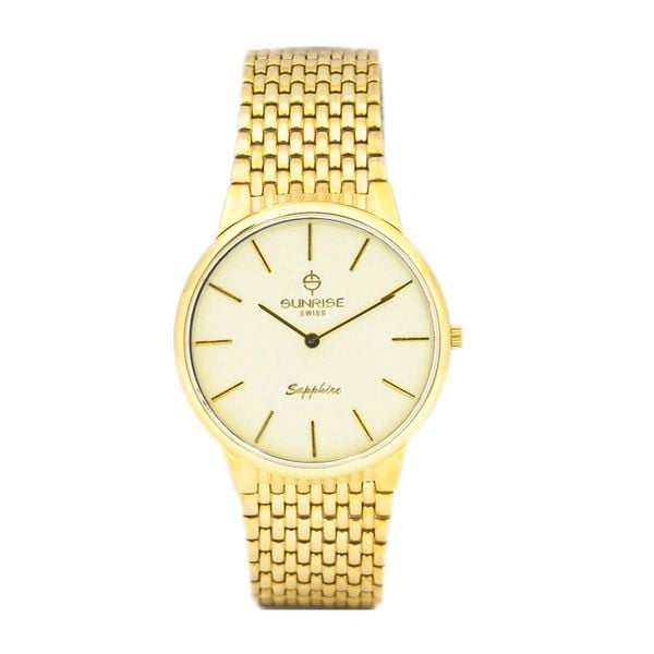Đồng Hồ Nam Dây Thép Sunrise 738SWB Sapphire Chính Hãng