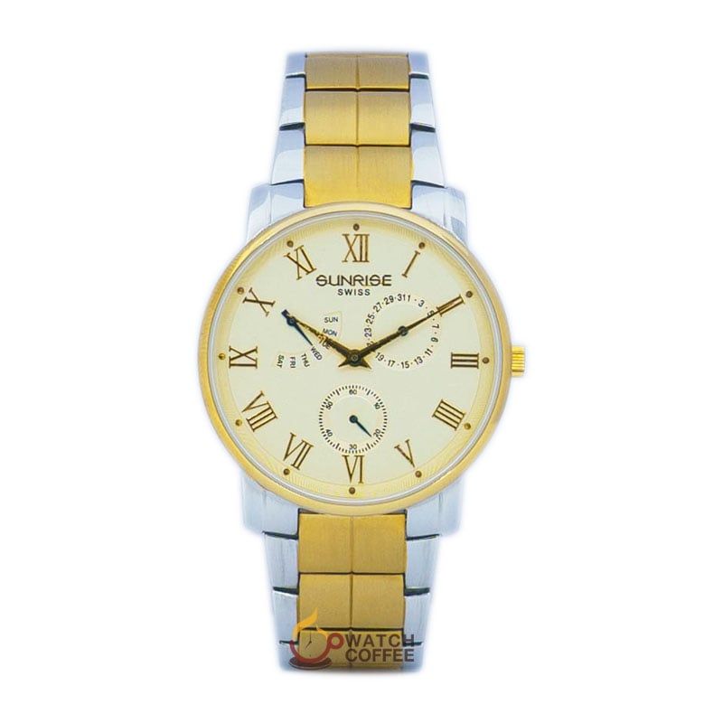Đồng Hồ Nam 5 Kim Sunrise 748SWA Sapphire Dây Thép
