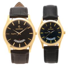 Đồng Hồ Đôi Dây Da Sunrise 766 Sapphire Bảo Hành Chính Hãng