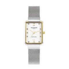 Đồng Hồ Nữ Mặt Chữ Nhật Sunrise 9819SA Sapphire Chính Hãng