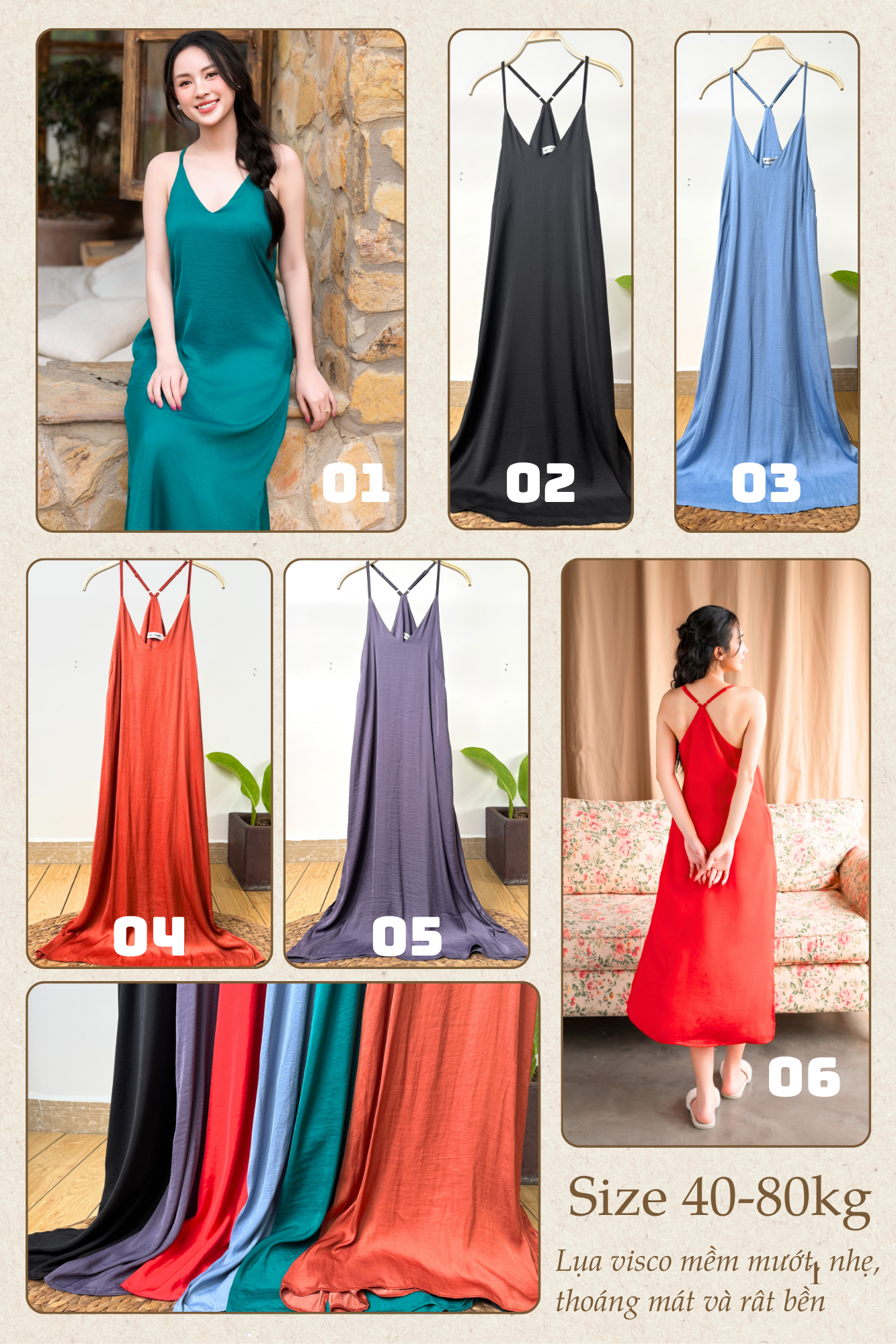  Đầm dây yếm xẻ 