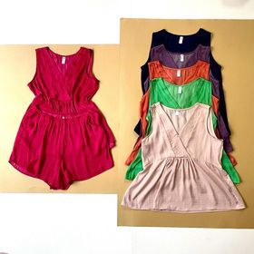  Quần đùi lụa (Bộ V nhún) 