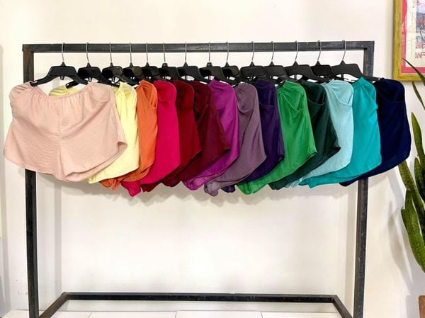  Quần đùi lụa (Bộ phối nẹp) 