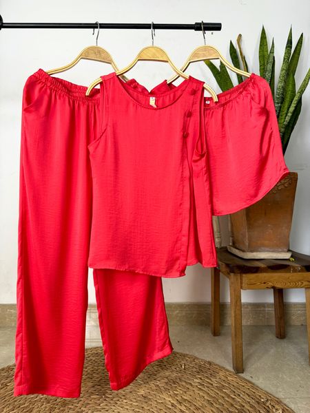  Bộ dài· vạt đắp 3 nút 