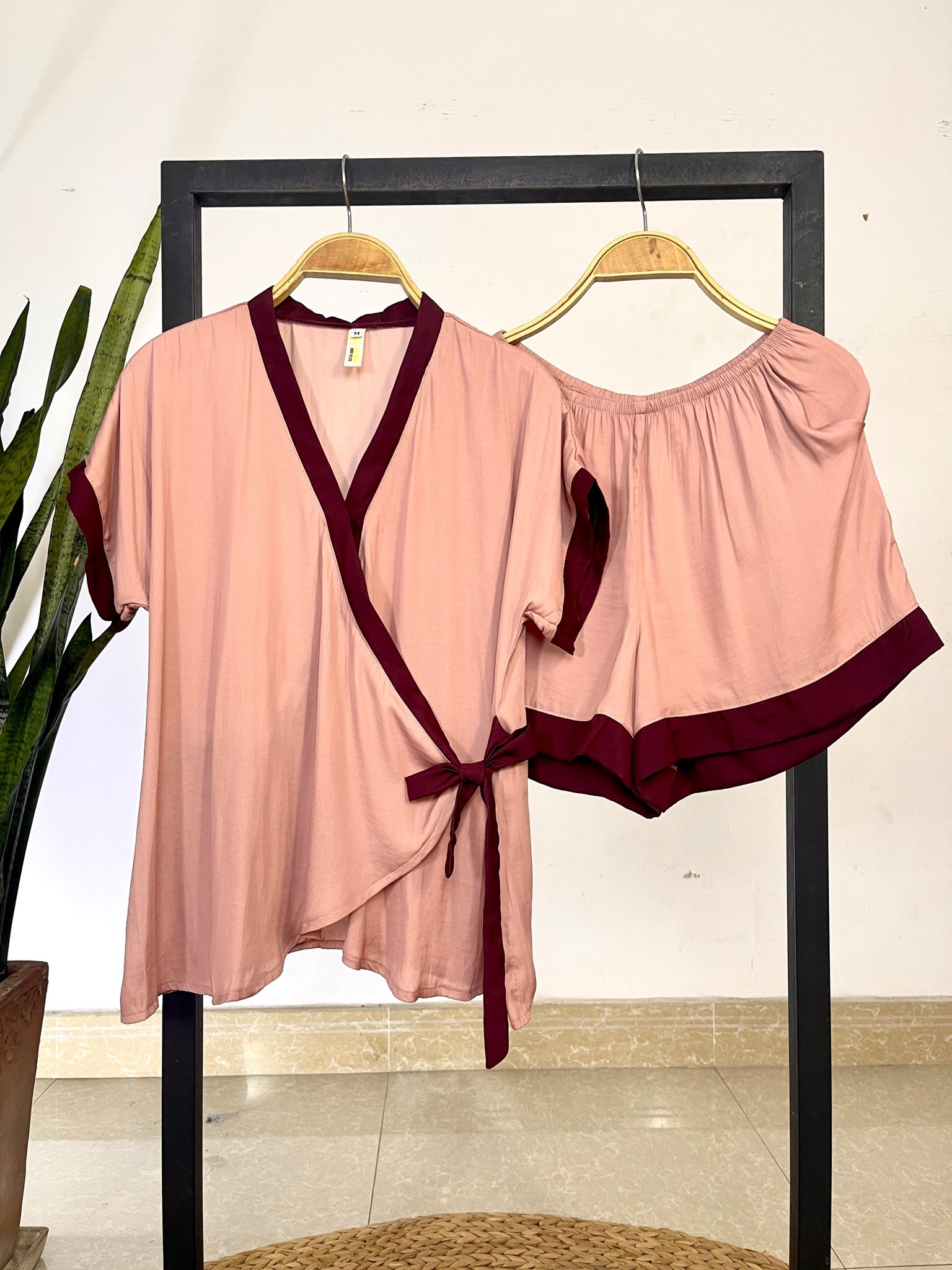  set 3sp  Đồ bộ quần dài yukata tay liền ngắn 