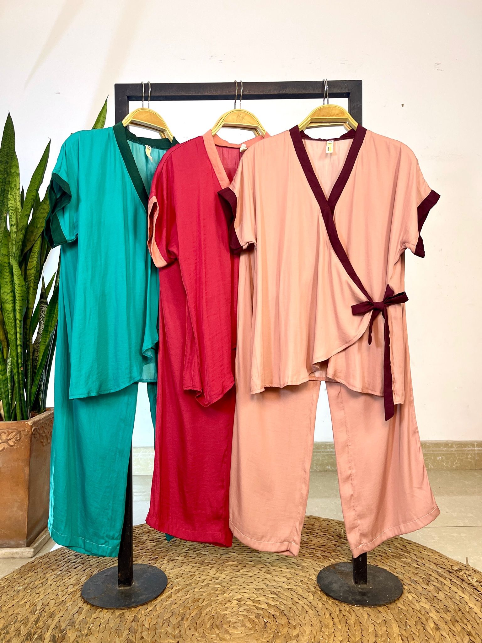  Đồ bộ quần dài yukata tay liền ngắn 