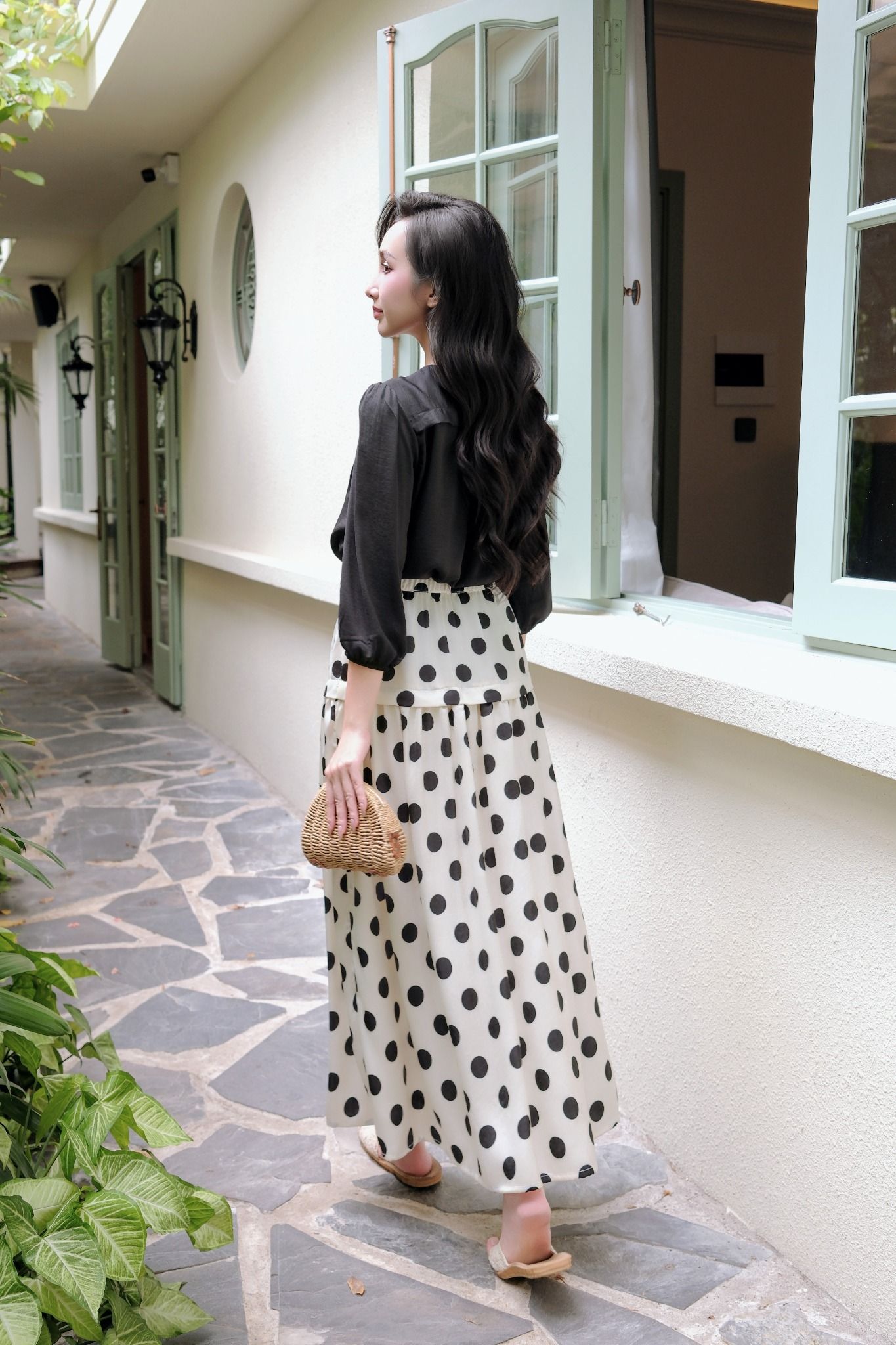  Chân váy xòe 3 nút 