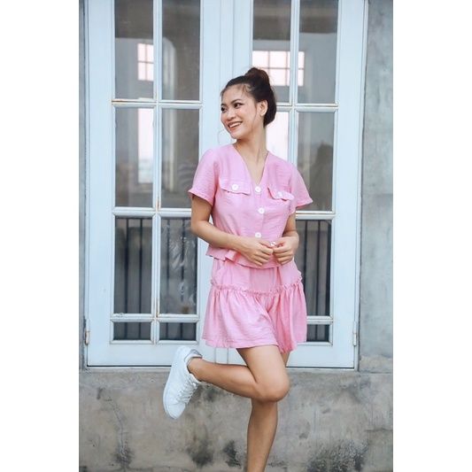  Set bộ quần váy áo có tay Infashion 