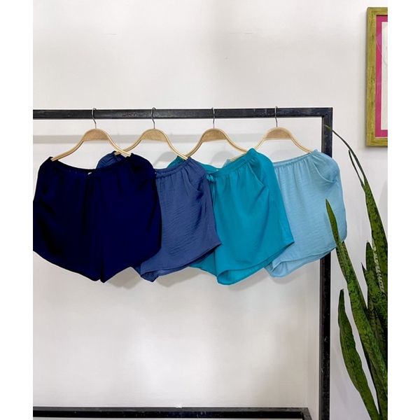  Quần đùi nữ mặc nhà vải lụa visco 