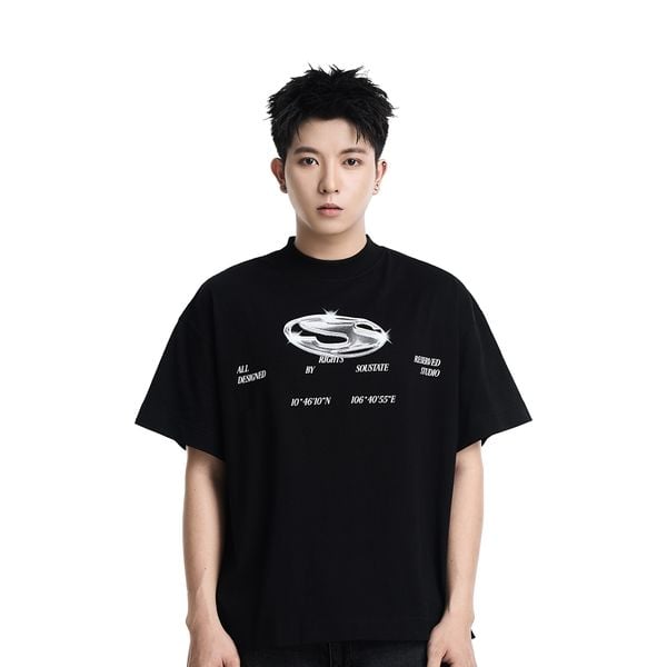  CHROME BIG BOXY T-SHIRT (BLACK) 