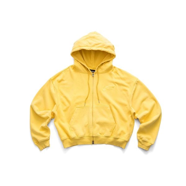  SS LOGO WASHED BOXY FIT ZIP-UP HOODIE 