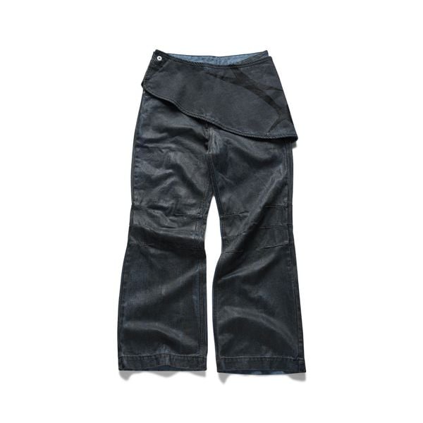 LAYERED FLARE COATED JEANS 