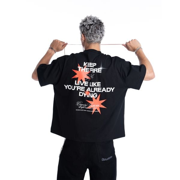  KEEP THE FIRE BIG BOXY T-SHIRT 