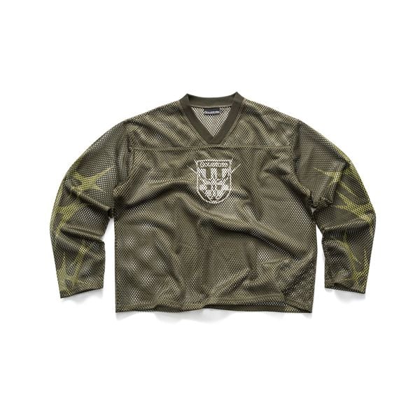  MESH JERSEY BOXY LONG SLEEVE T-SHIRT 