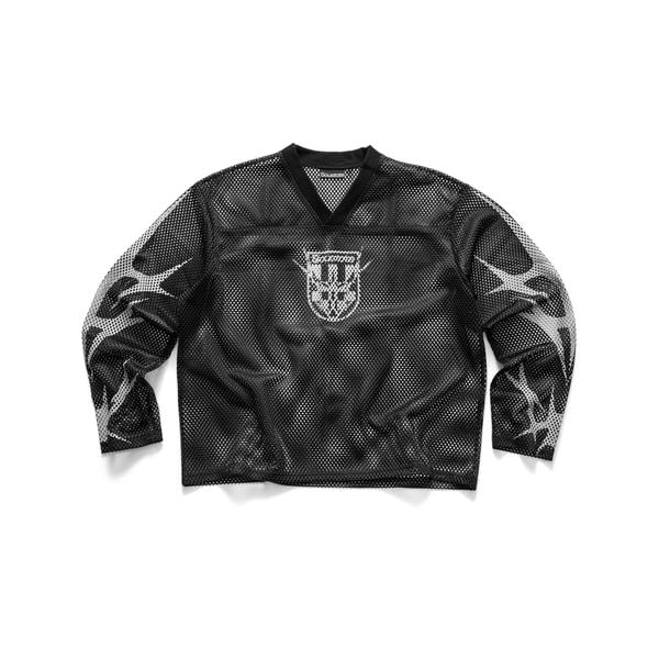  MESH JERSEY BOXY LONG SLEEVE T-SHIRT 