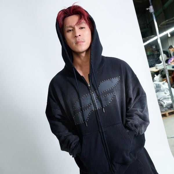  STELLAR STAR WASHED BOXY ZIP - UP HOODIE 