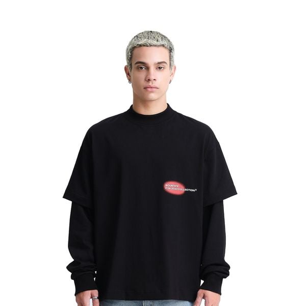  STRESS BIG BOXY DOUBLE-SLEVEED T-SHIRT 