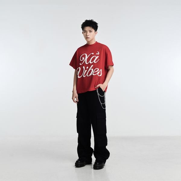  XẢ VIBES BIG BOXY T-SHIRT (RED) 