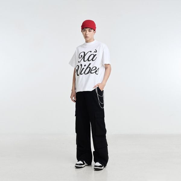  XẢ VIBES BIG BOXY T-SHIRT (WHITE) 
