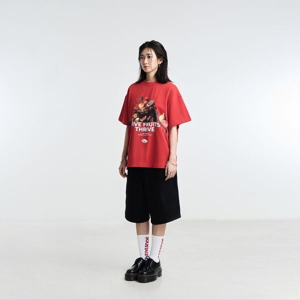  FIVE FRUITS BOXY T-SHIRT (RED) 
