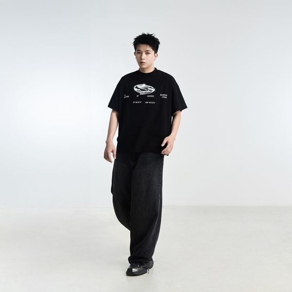  CHROME BIG BOXY T-SHIRT (BLACK) 