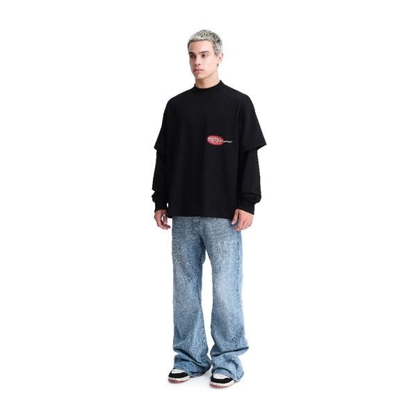  STRESS BIG BOXY DOUBLE-SLEVEED T-SHIRT 