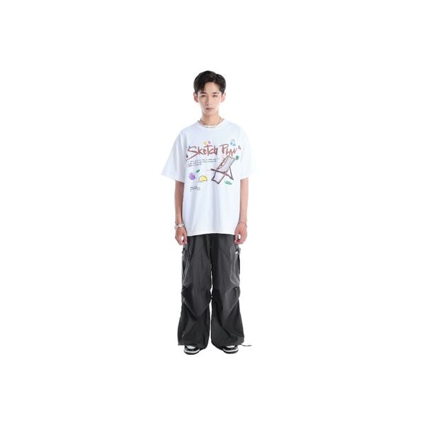  SKETCH PLAN OVERSIZE T-SHIRT (WHITE) 