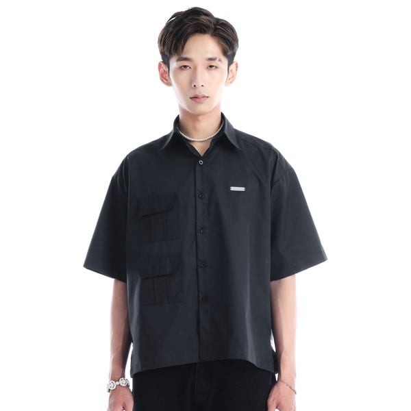 SKETCH PLAN BOXY SHIRT (BLACK) 