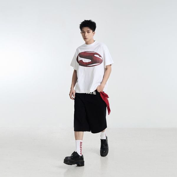  SS POLKADOT BIG BOXY T-SHIRT (WHITE) 