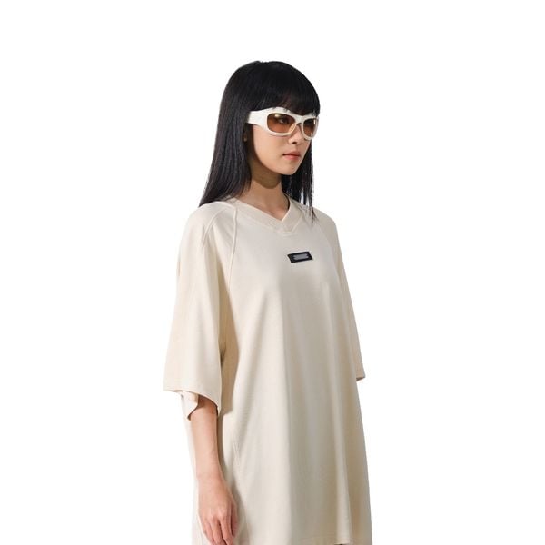  BRANDED LINE BIG OVERSIZE T-SHIRT (CREAM) 
