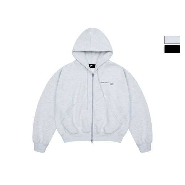  BASIC TYPO BOXY FULLZIP HOODIE 