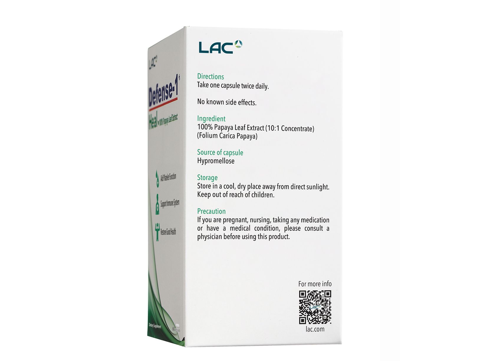  VIÊN UỐNG TĂNG CƯỜNG SẢN XUẤT TIỂU CẦU CHIẾT XUẤT LÁ ĐU ĐỦ LAC DEFENSE-1 HEAL (60 VIÊN) 