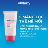  Kem chống nắng Blissberry Glowy Skin UV Shield Cream 60ml 