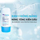  Kem chống nắng nâng tone kiềm dầu Blissberry Daily Sun Protection Milk 60ml 