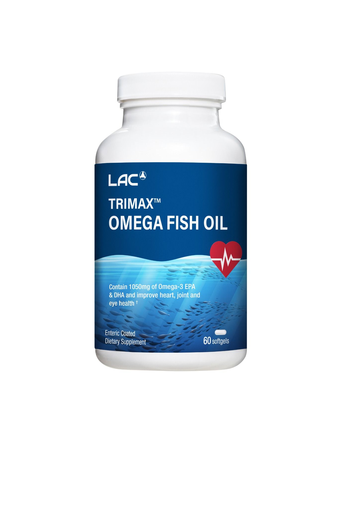  VIÊN UỐNG DẦU CÁ BỔ SUNG OMEGA HỖ TRỢ TIM MẠCH LAC TRIMAX OMEGA FISH OIL (60 VIÊN) 