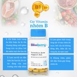  Viên uống giảm mụn Blissberry Pureskin Acne Support K21 60 viên 