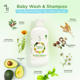  Tắm gội cho bé Mine Baby Wash Shampoo & Gel 500ml 