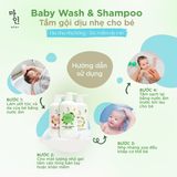  Tắm gội cho bé Mine Baby Wash Shampoo & Gel 500ml 
