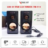  Loa Vi Tính 2.0 TOMATE TM111, loa âm thanh chân thực, Bass Mạnh Mẽ, Thiết Kế Đẹp mắt, nguồn Cổng USB Và Jack 3.5mm 