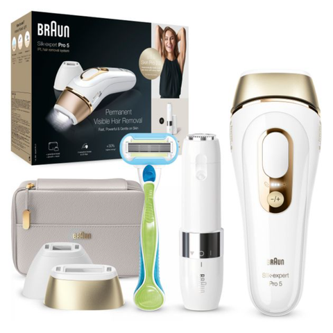  Máy triệt lông Braun - IPL Silk-expert Pro PL5159 + dao cạo mặt mini 