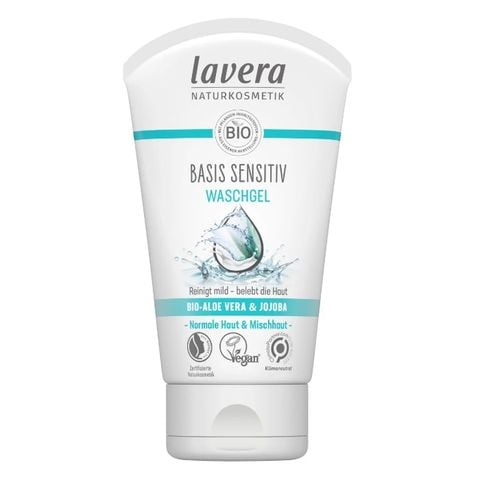  Sữa rửa mặt thiên nhiên Lavera Waschgel Basis Sensitiv, 125 ml 