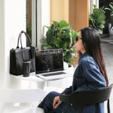 Túi Canvas Quai Da Thời Trang Nam Nữ Chu Du - Wipac Bag 15 Inches - Màu Đen 