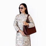  Túi Canvas Quai Da Thời Trang Nam Nữ Chu Du - Wipac Bag 13 Inches - Màu Nâu Đậm 