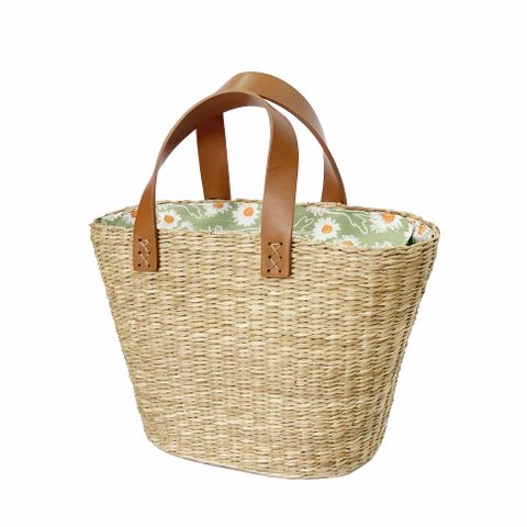  Túi Cói Quai Da Thời Trang Chu Du - Mini Basket Bag 