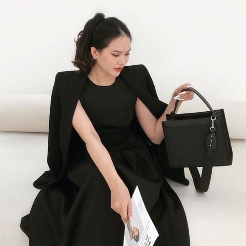  Túi Daily Canvas Quai Da Thời Trang Nam Nữ Chu Du - Màu Đen - Medium 