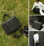  Túi Wipac Canvas Quai Da Thời Trang Nam Nữ Chu Du - 13 Inches - Màu Đen 