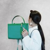  Túi Daily Canvas Quai Da Thời Trang Nam Nữ Chu Du - Màu Xanh Lá - Medium 