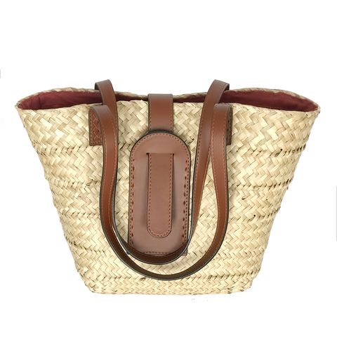  Túi Cói Quai Da Thời Trang Chu Du - Large Basket Bag 