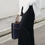  Túi Canvas Quai Da Thời Trang Nam Nữ Chu Du - Letter Bag 13 Inches - Màu Xanh Navy 