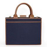  Túi Canvas Quai Da Thời Trang Nam Nữ Chu Du - Letter Bag 13 Inches - Màu Xanh Navy 